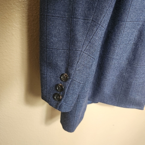 Lauren Ralph Lauren Mens Navy Glen Plaid 2 Button Blazer |46L| - Picture 10 of 10